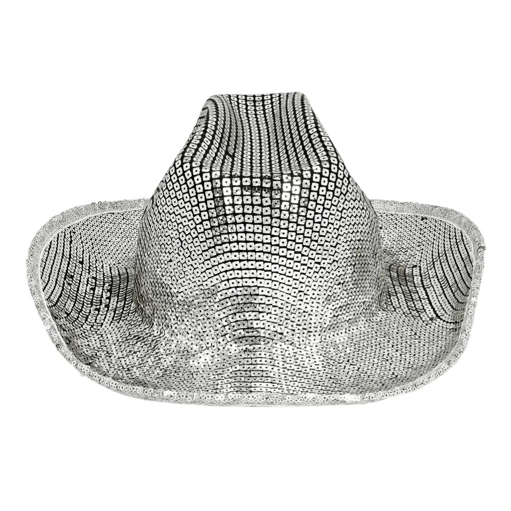 Groovy silver cowboy hat