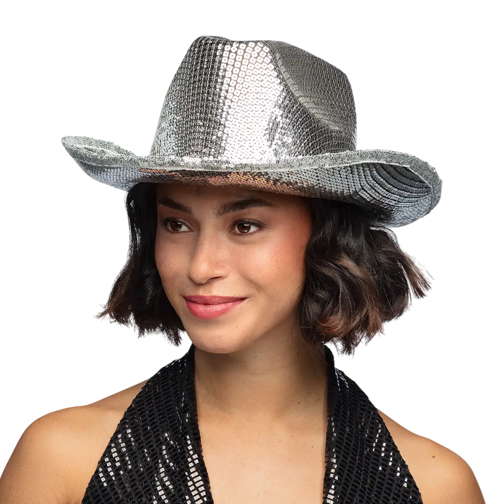Groovy silver cowboy hat