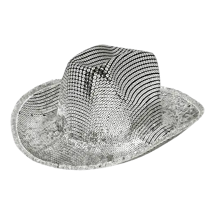 Groovy silver cowboy hat