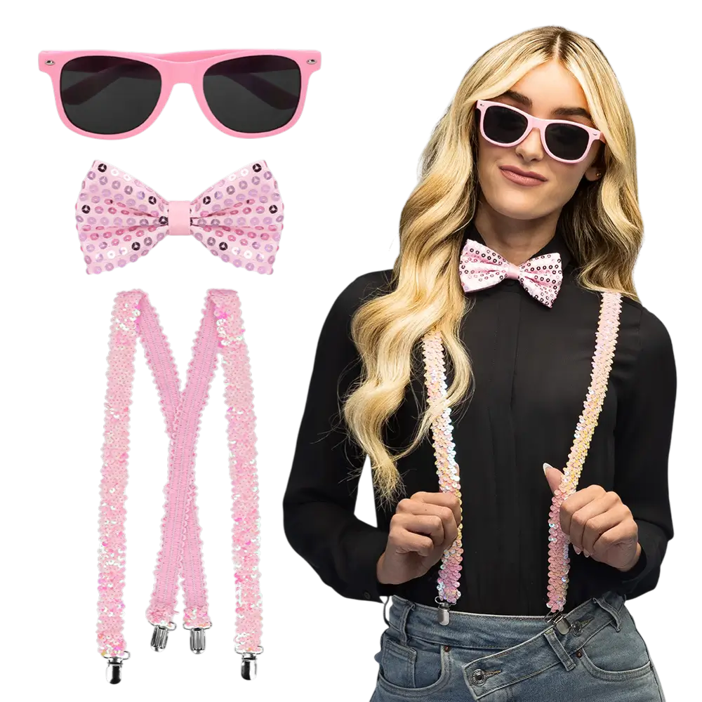 Light pink glitter set