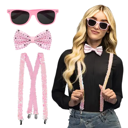 Light pink glitter set