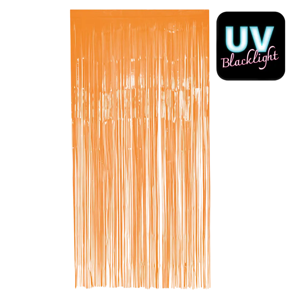 Fluo orange aluminium curtain 200x100cm