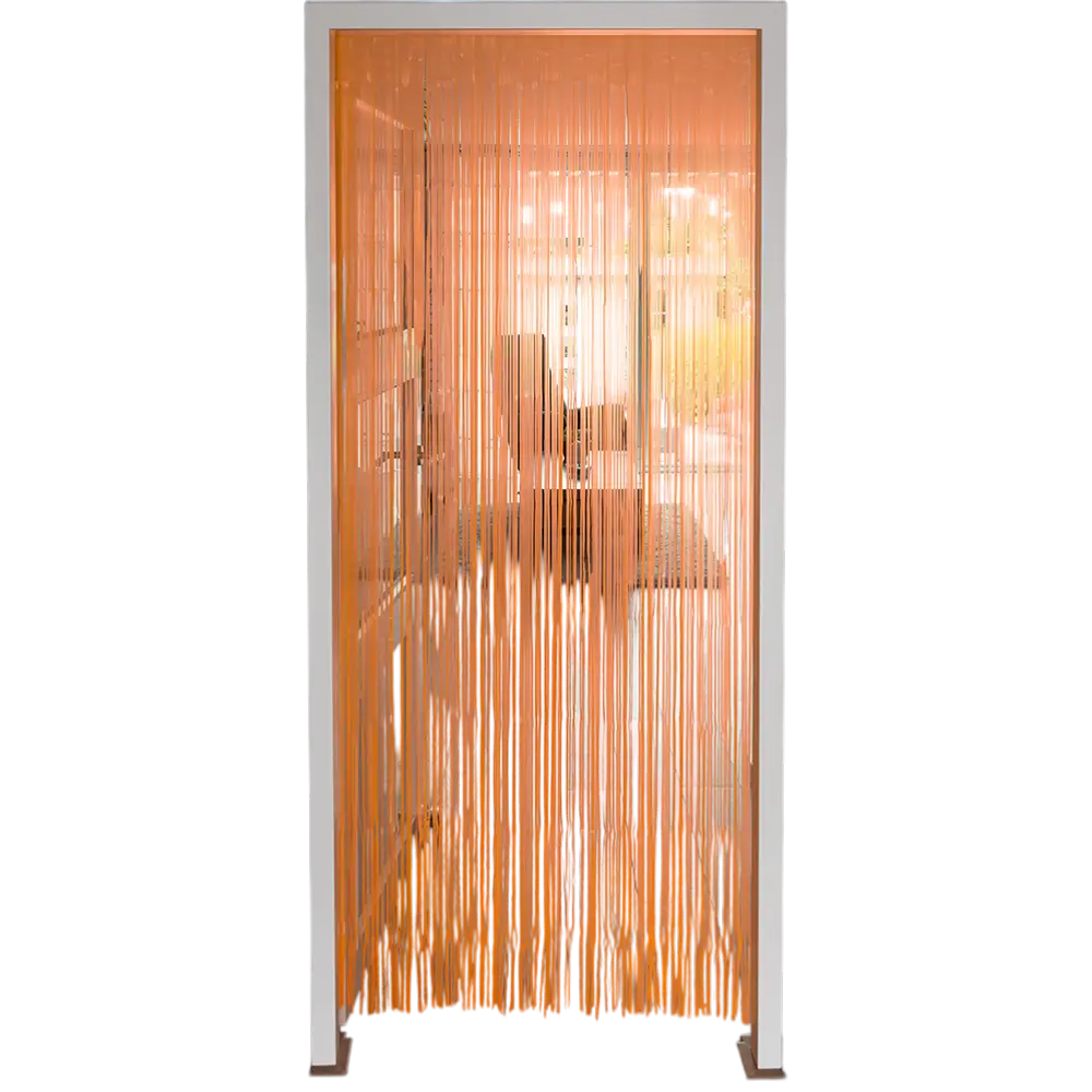 Fluo orange aluminium curtain 200x100cm