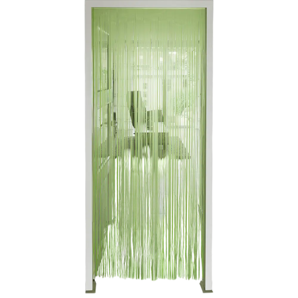 Fluo green aluminium curtain 200x100cm