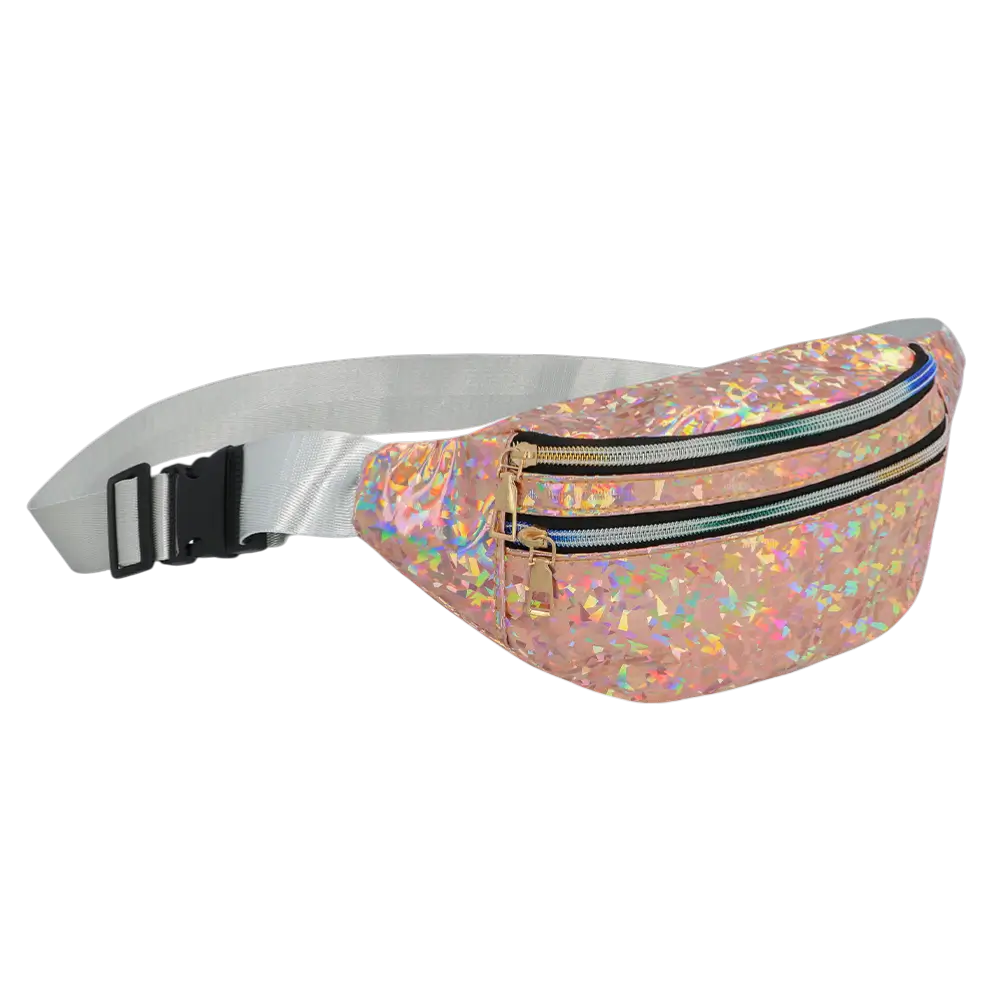 Holodelic rose gold waist bag
