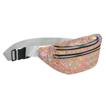 Holodelic rose gold waist bag