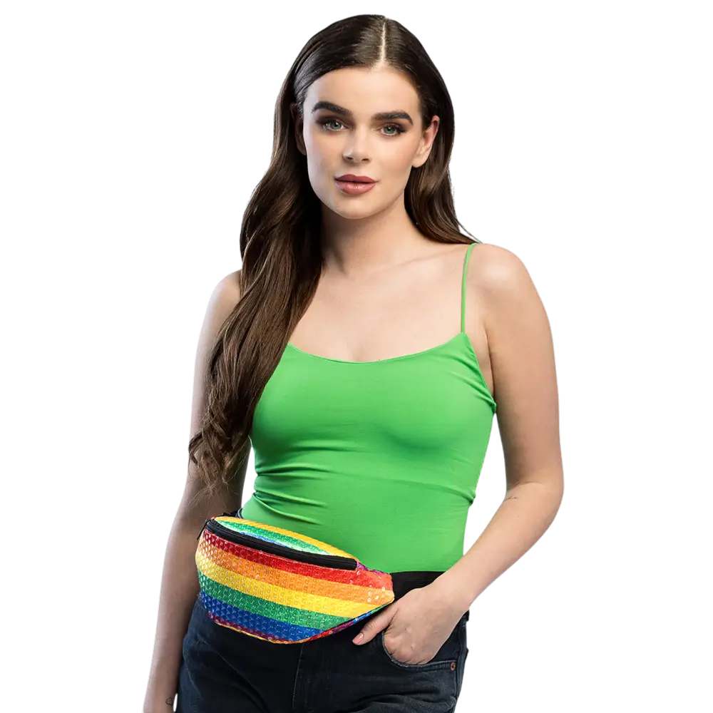 Sequins rainbow waist bag