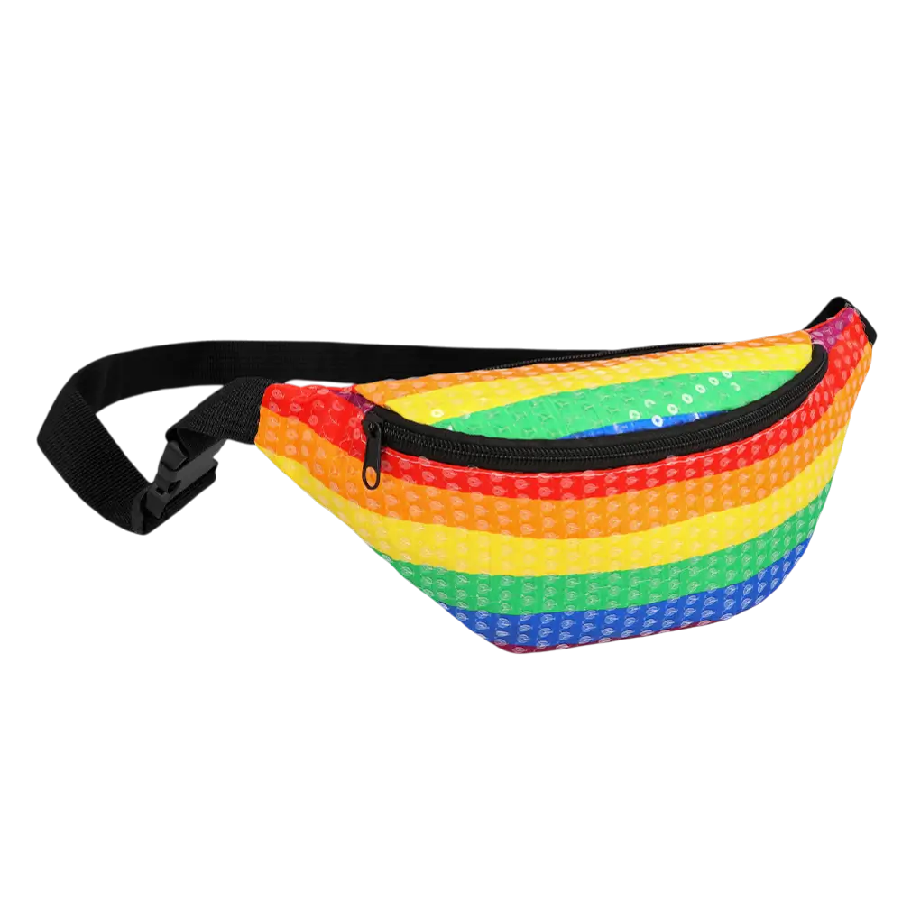 Sequins rainbow waist bag