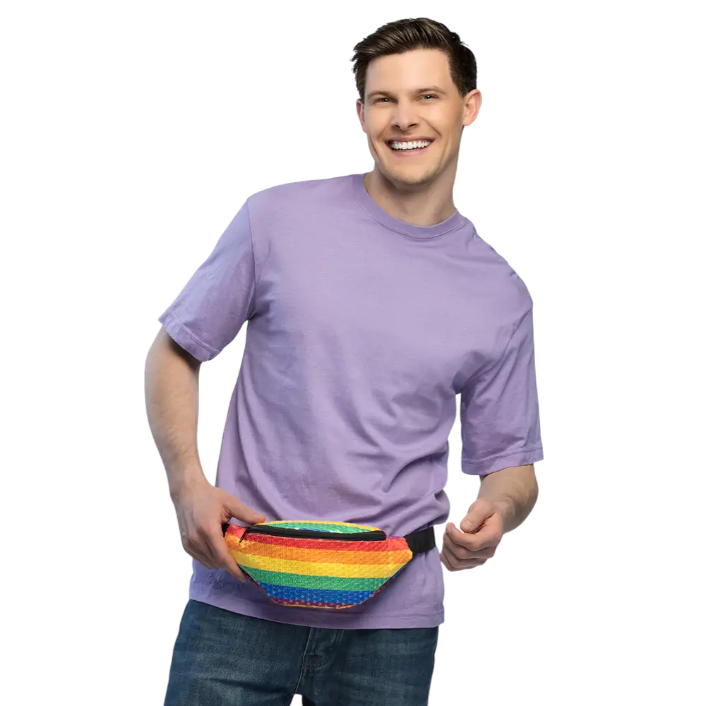 Sequins rainbow waist bag