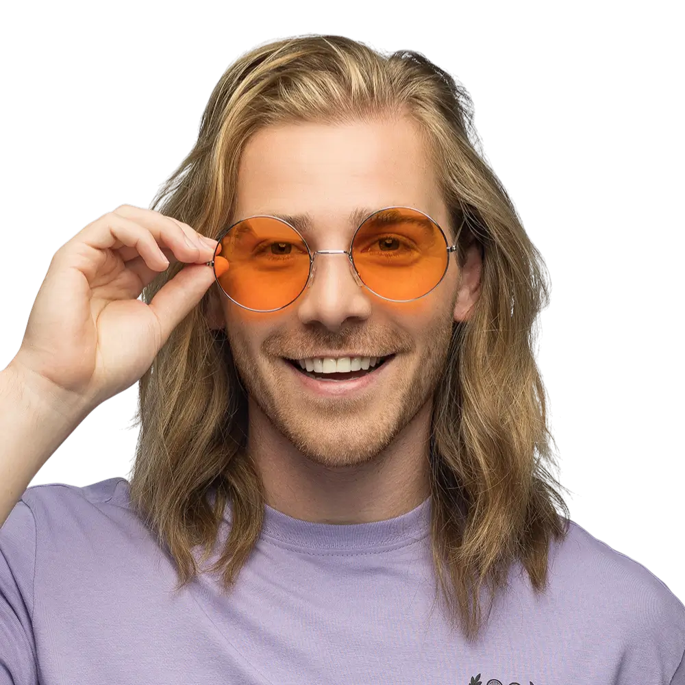 Hippie XL party glasses orange