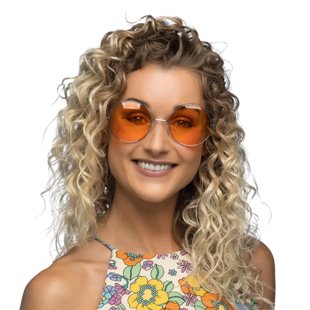 Hippie XL party glasses orange