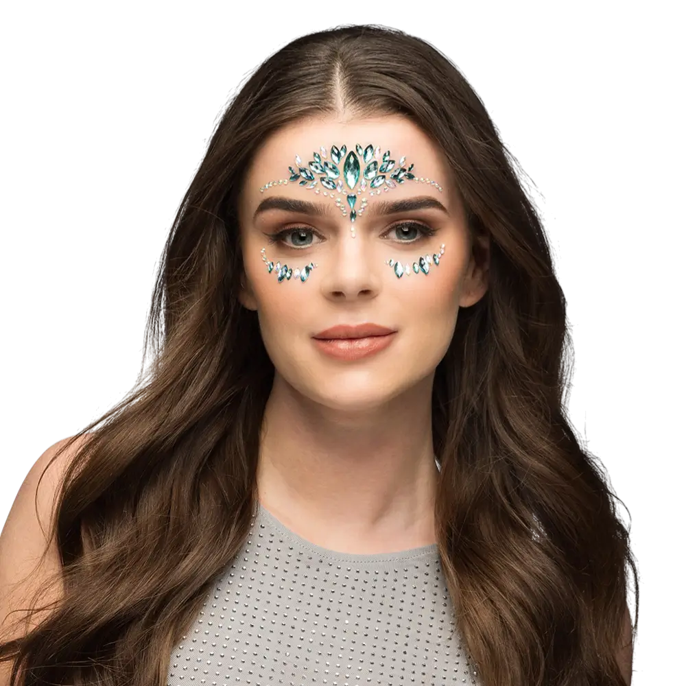 Self-adhesive face gems “Emilia” – Turquoise