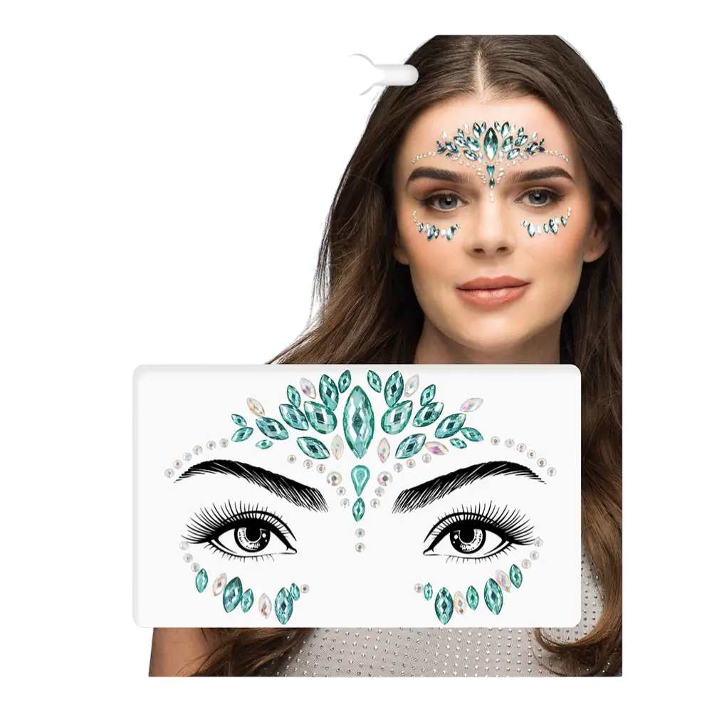 Self-adhesive face gems “Emilia” – Turquoise