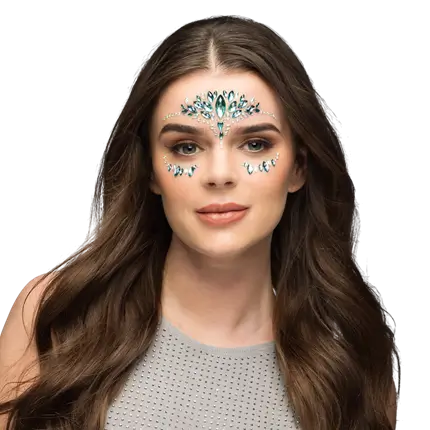 Self-adhesive face gems “Emilia” – Turquoise