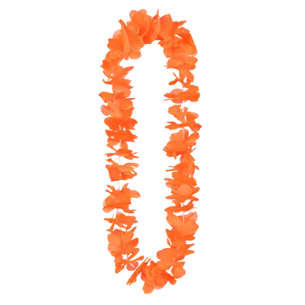 Ohana Hawaiian necklace in neon orange