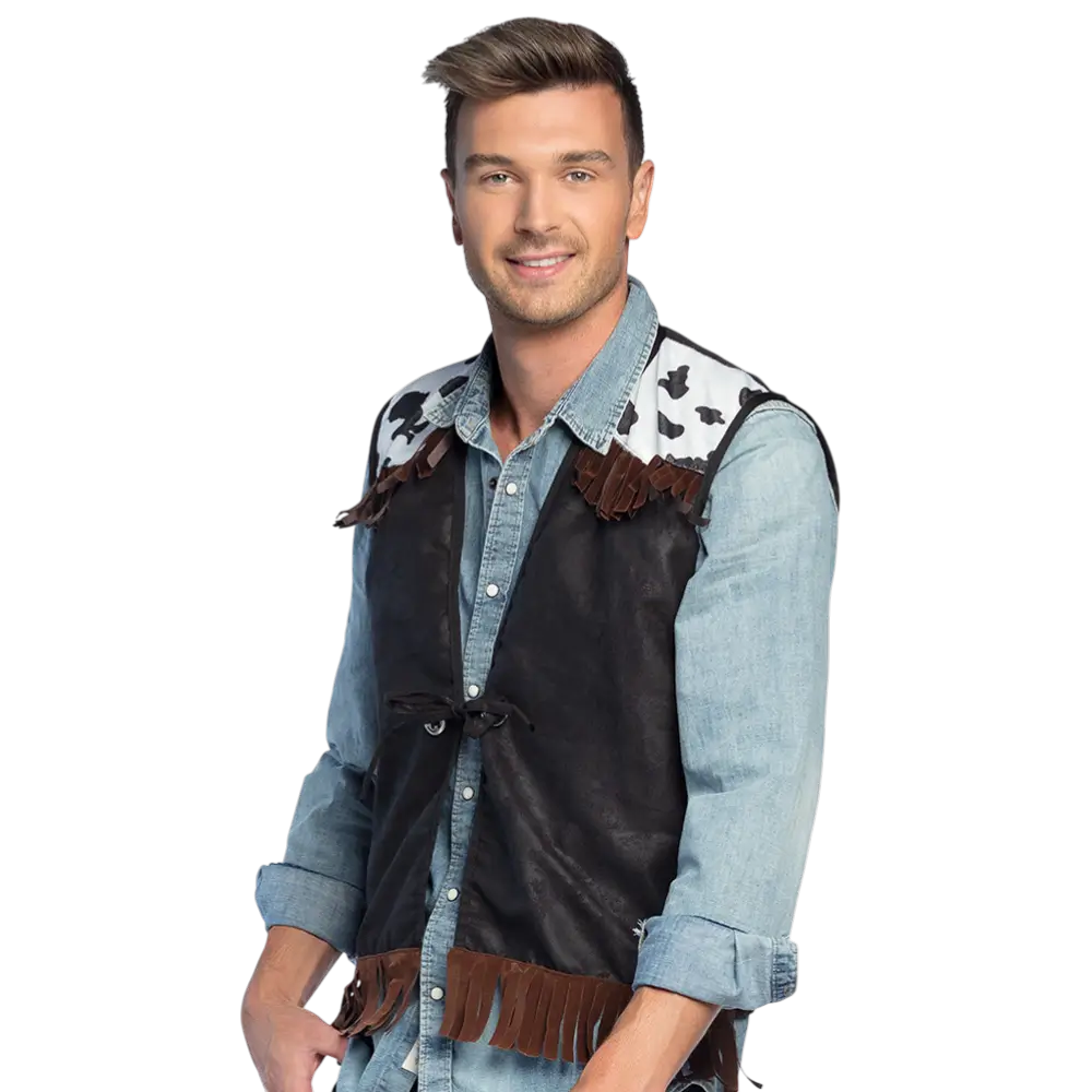 Black Western waistcoat (L/XL)