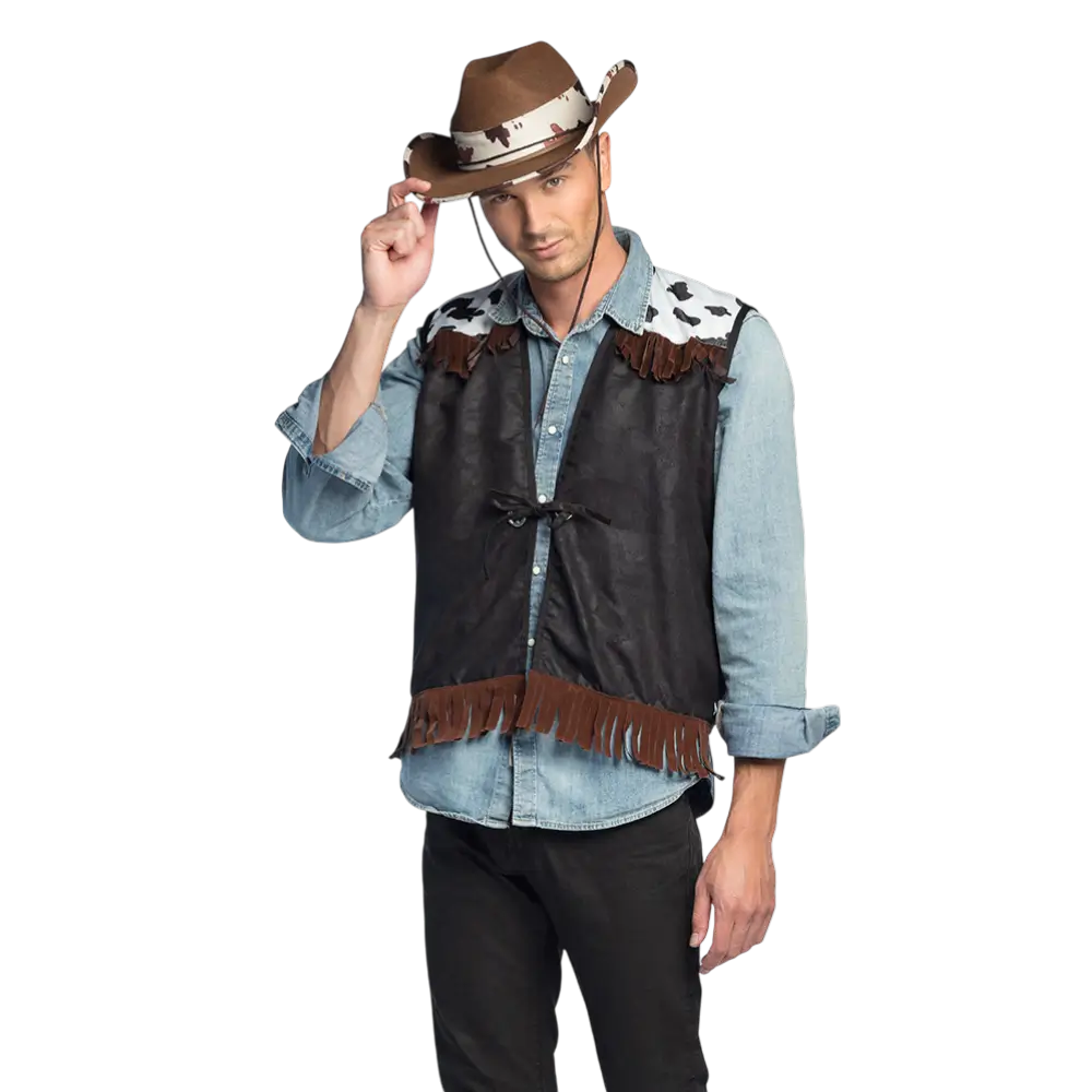 Black Western waistcoat (L/XL)