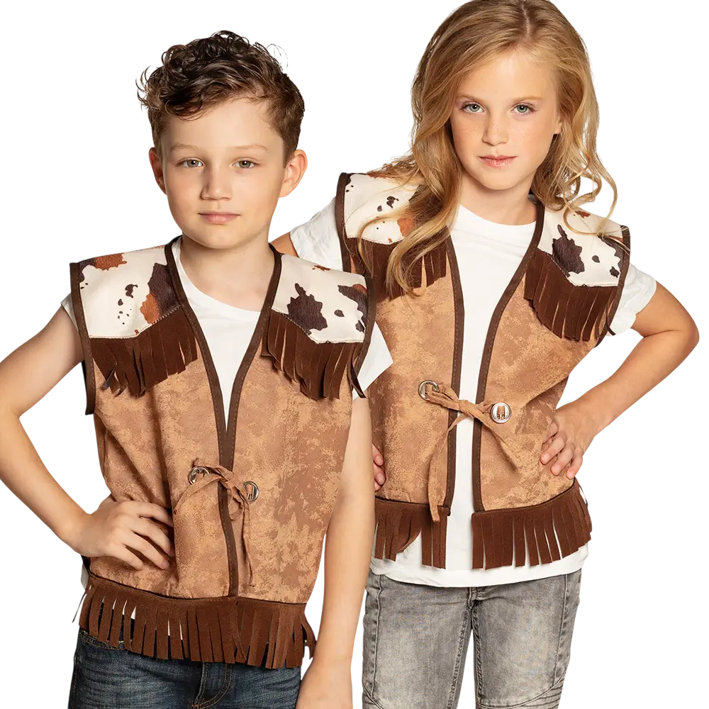 Children's Western camel cardigan (7-9 years)