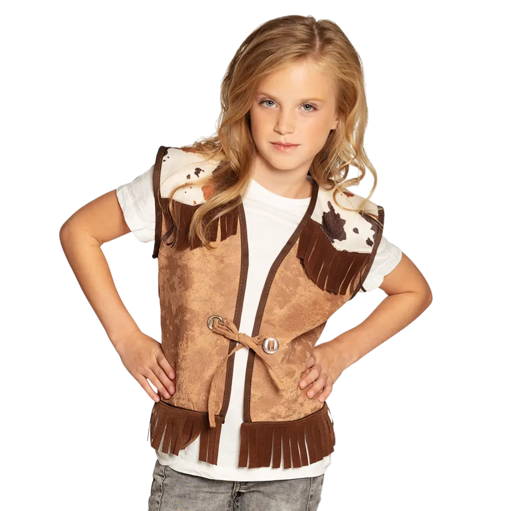 Children's Western camel cardigan (7-9 years)