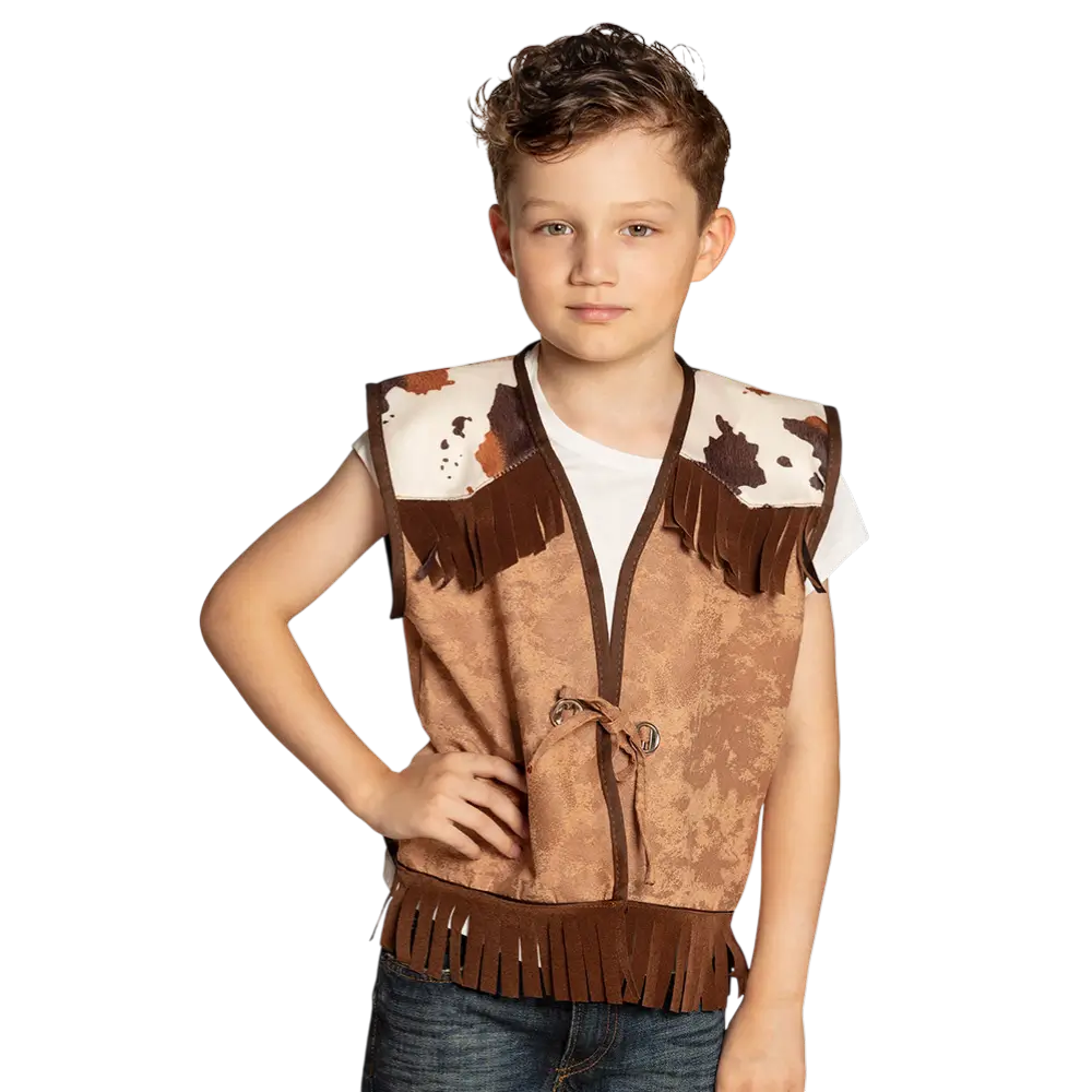 Children's Western camel cardigan (7-9 years)
