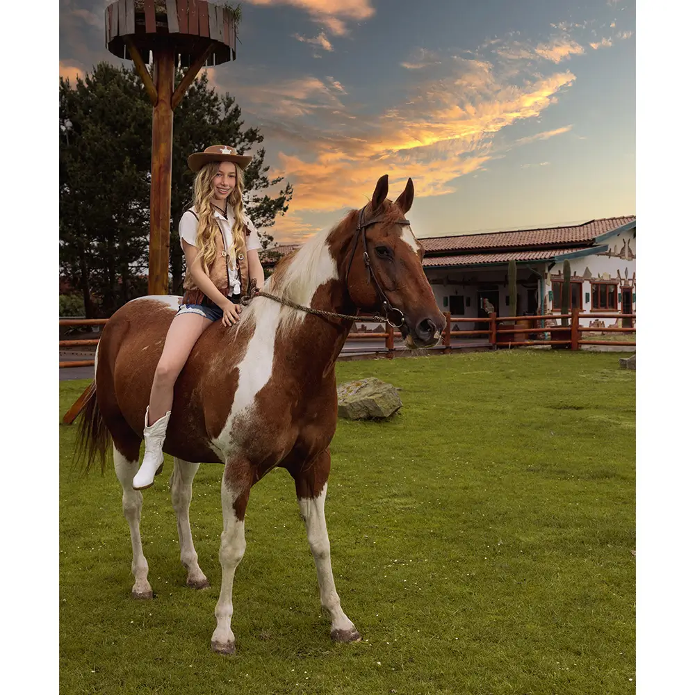 Children's Western camel cardigan (7-9 years)