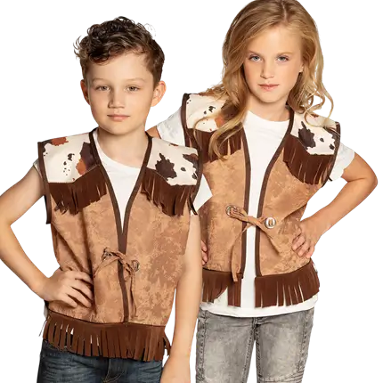 Children's Western camel cardigan (7-9 years)