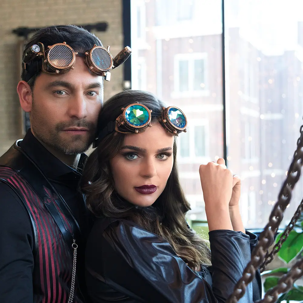 Spacepunk party glasses