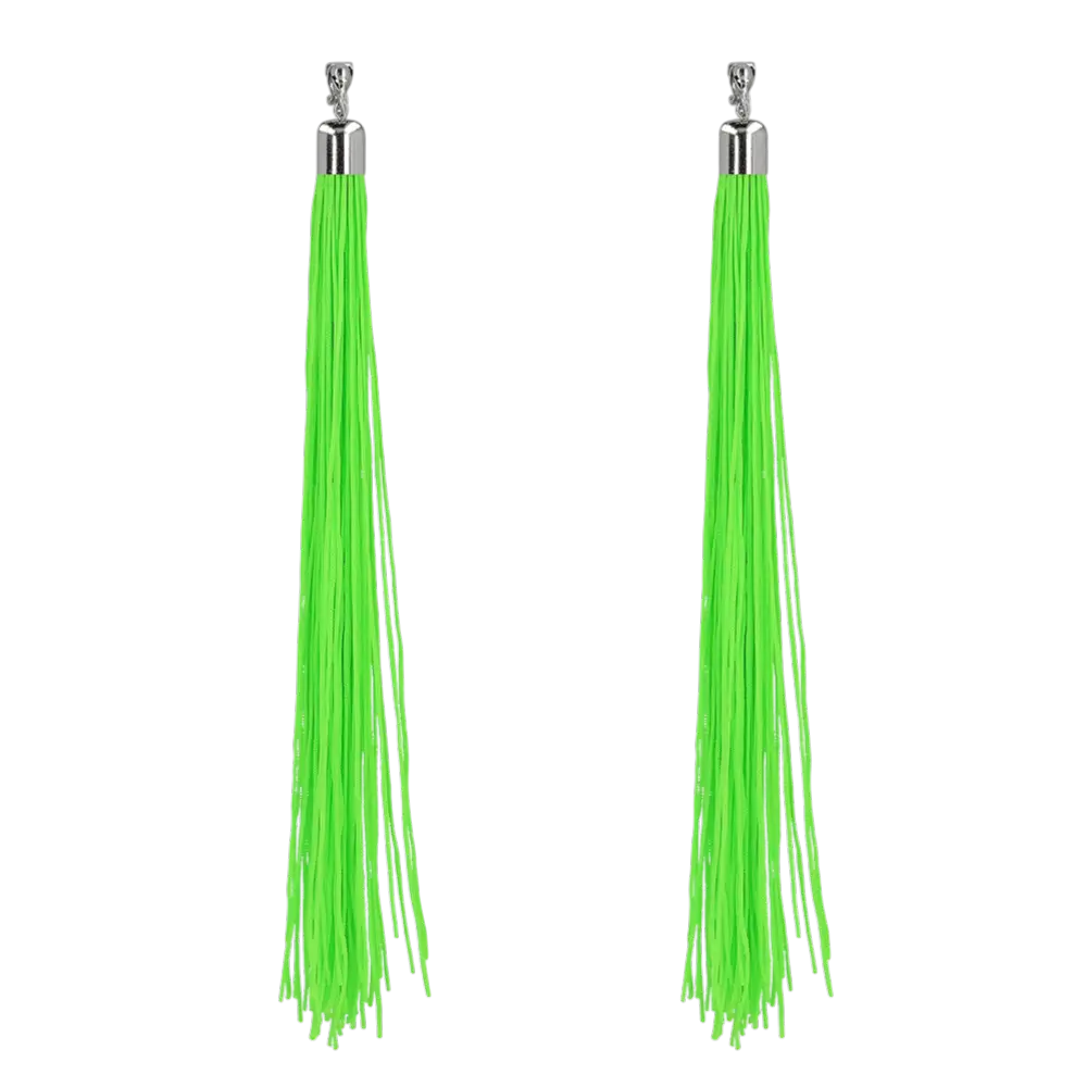 Pair of neon green earrings