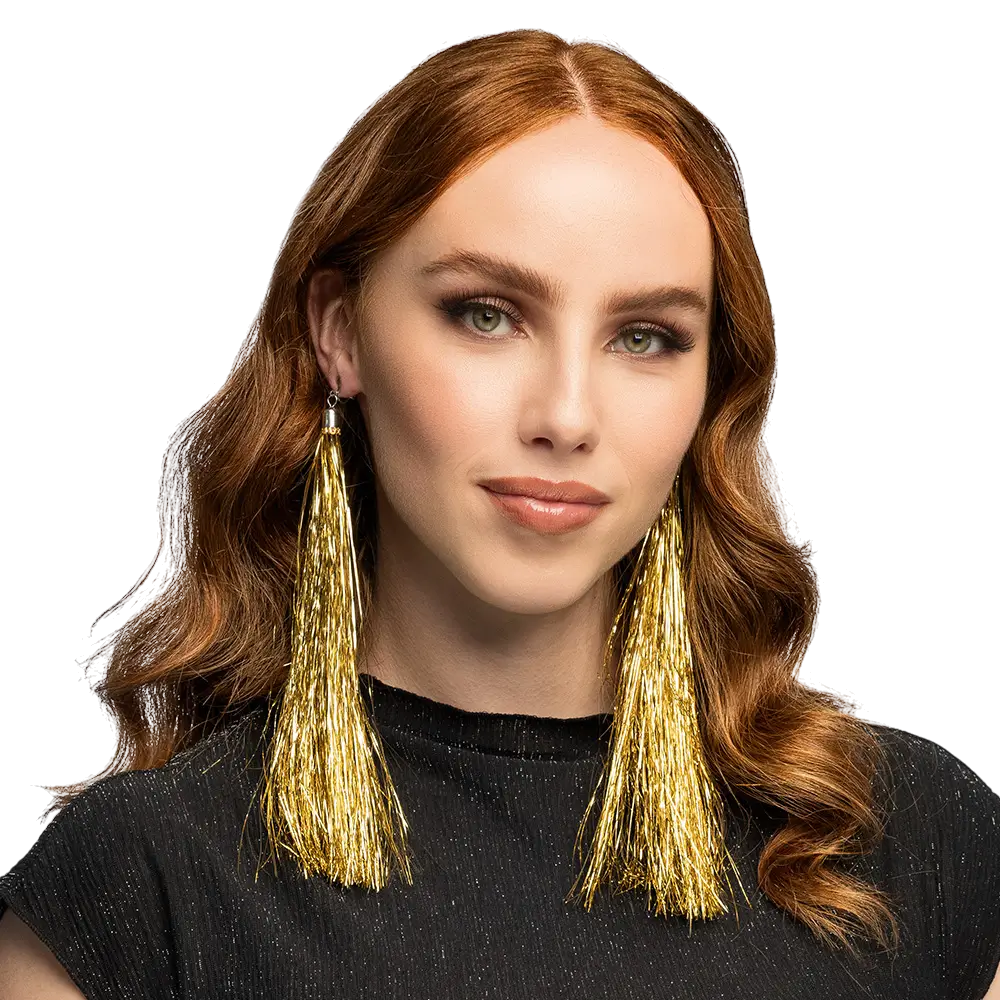 Pair of gold earrings