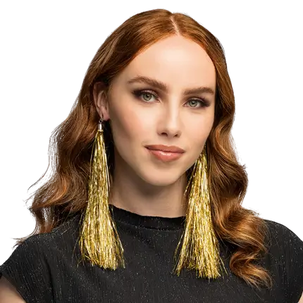 Pair of gold earrings