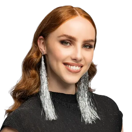 Pair of silver earrings