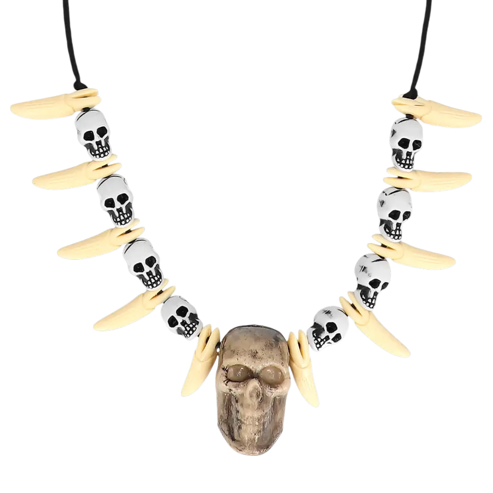 Skull tooth necklace