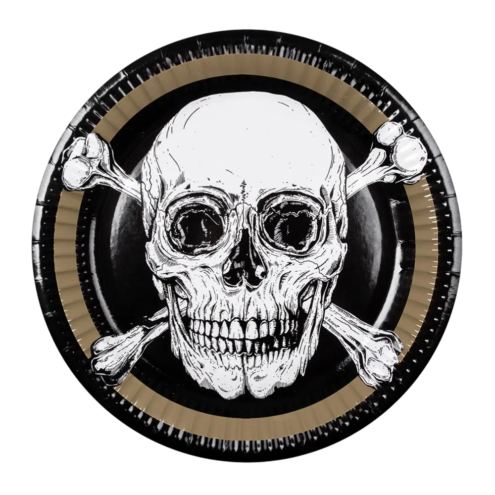 Set of 10 Pirates paper plates