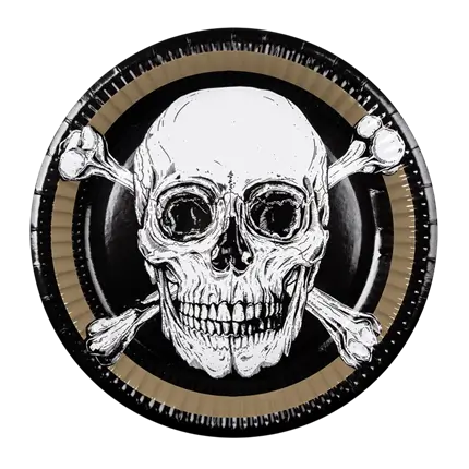 Set of 10 Pirates paper plates