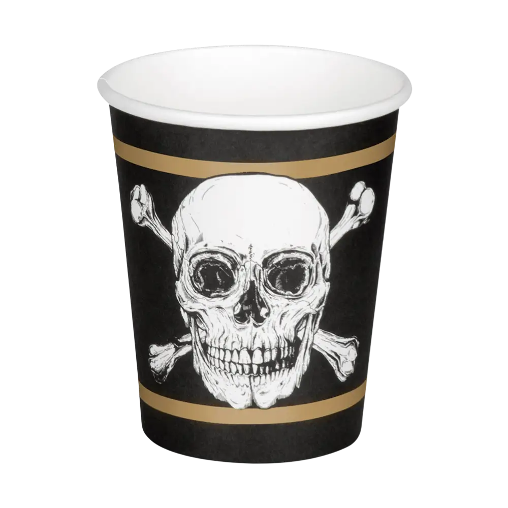 Set of 10 Pirates paper cups