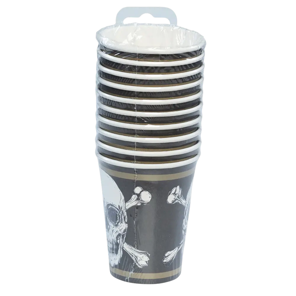Set of 10 Pirates paper cups