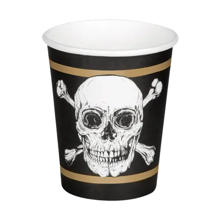 Set of 10 Pirates paper cups