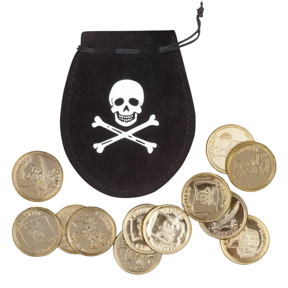 Pirate pocket with 12 coins