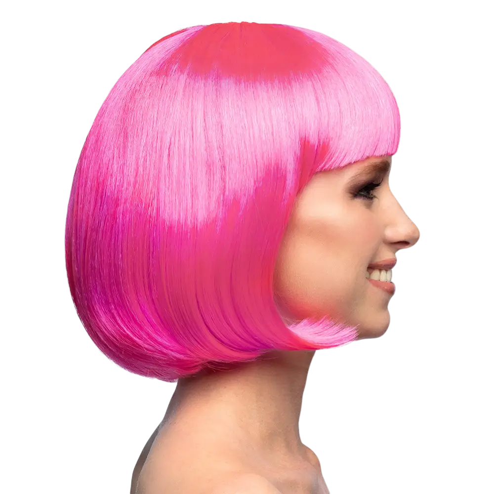 Fluorescent pink Cabaret wig