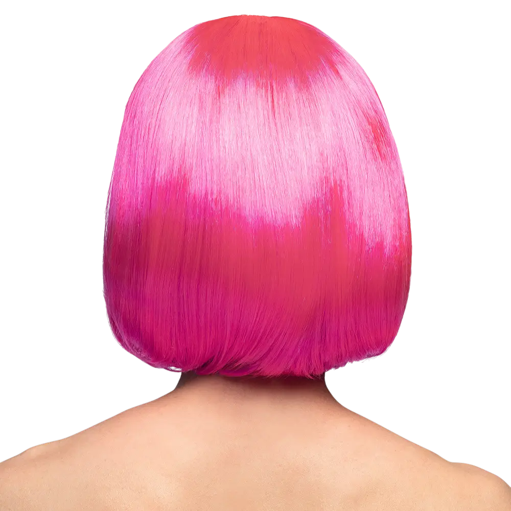 Fluorescent pink Cabaret wig