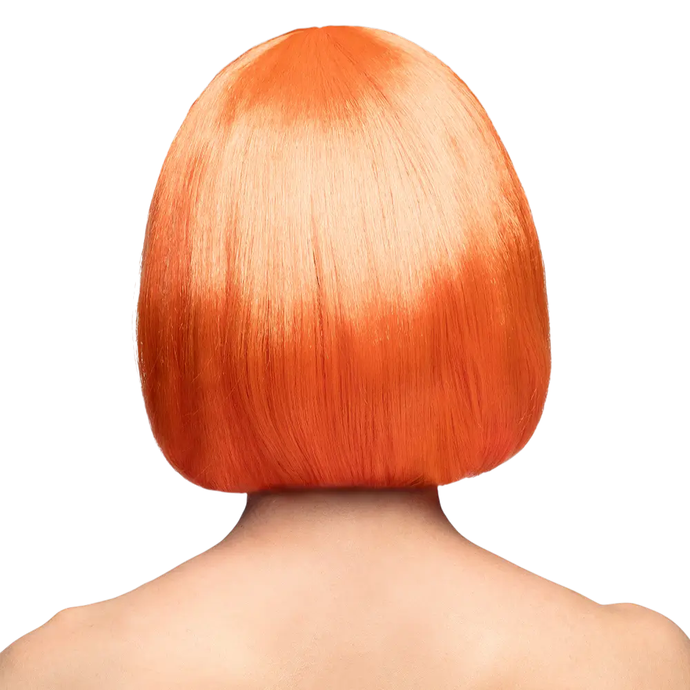 Fluorescent orange Cabaret wig