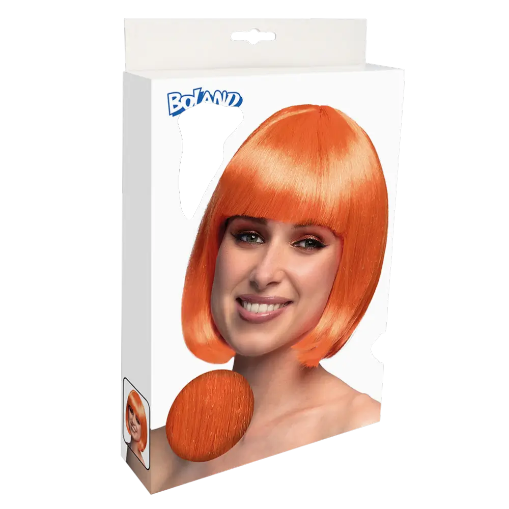 Fluorescent orange Cabaret wig