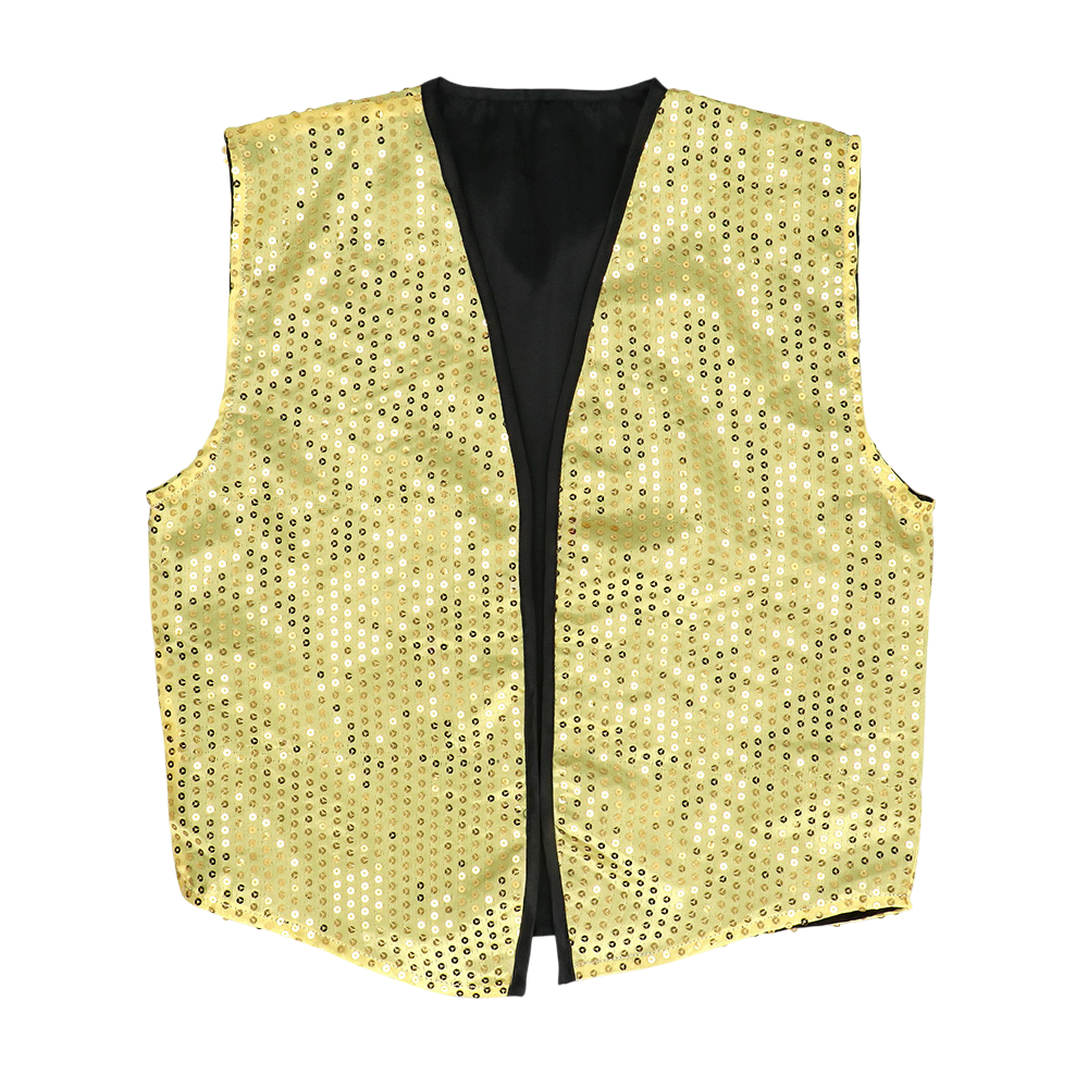 Sequin vest and bow tie “Spangles” – Size M/L – Gold