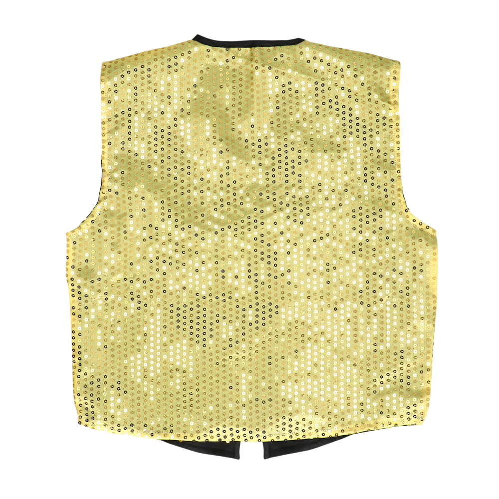 Sequin vest and bow tie “Spangles” – Size M/L – Gold