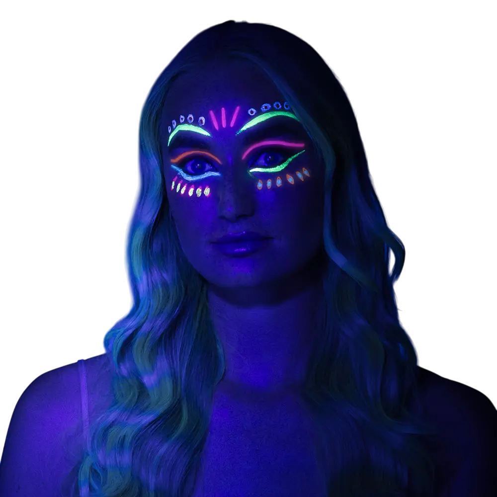 UV neon make-up set