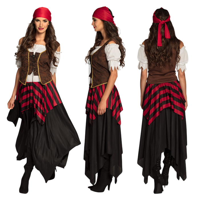 Women's "Tornado" pirate costume - Pirate style corset dress - Size 40/42