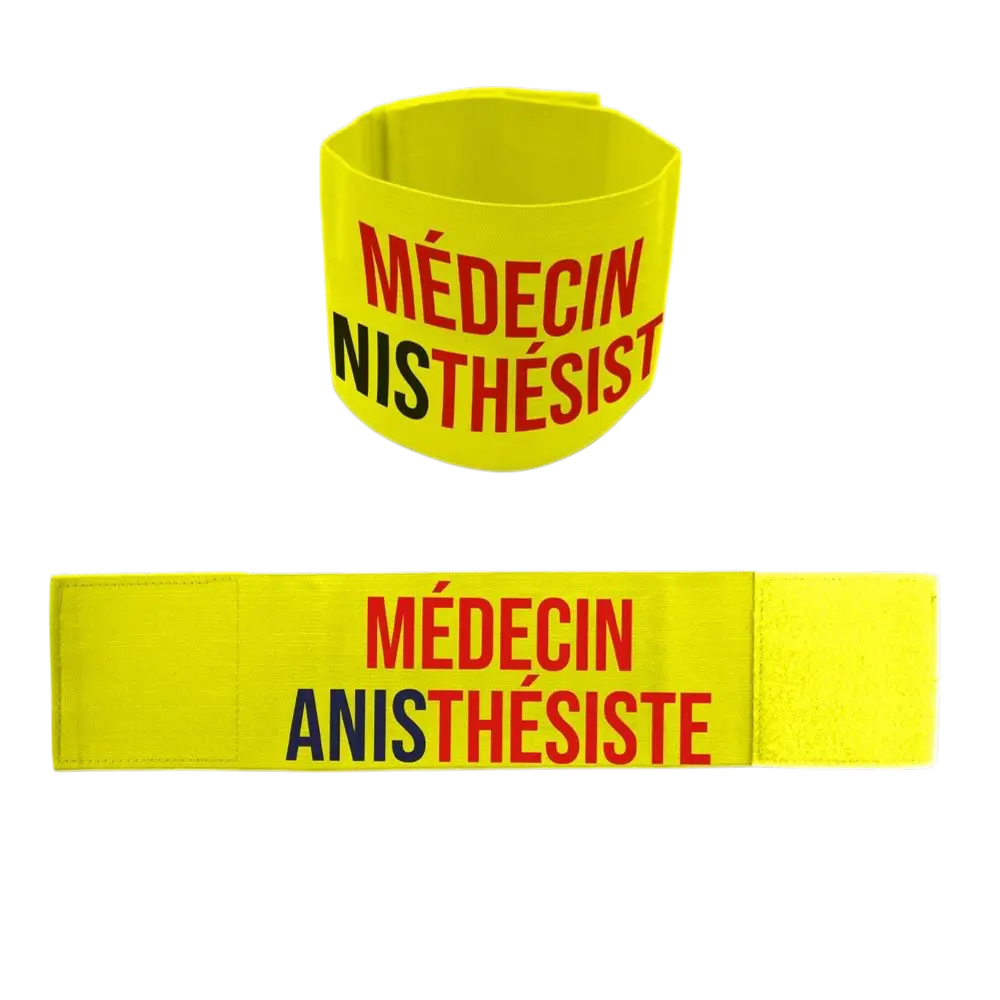 Yellow "Anisthesiologist Doctor" Aperitif Armband - Humorous Evening Entertainment