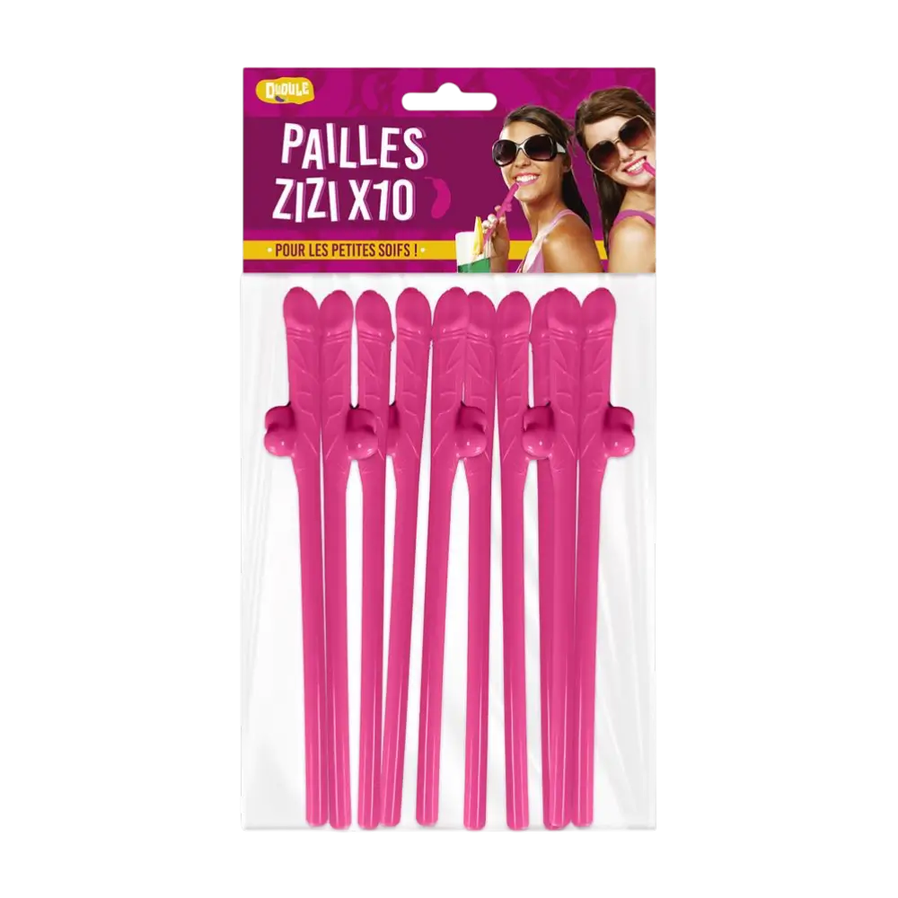 Pack of 10 Zizi Straws - Adult birthday and EVP accessory