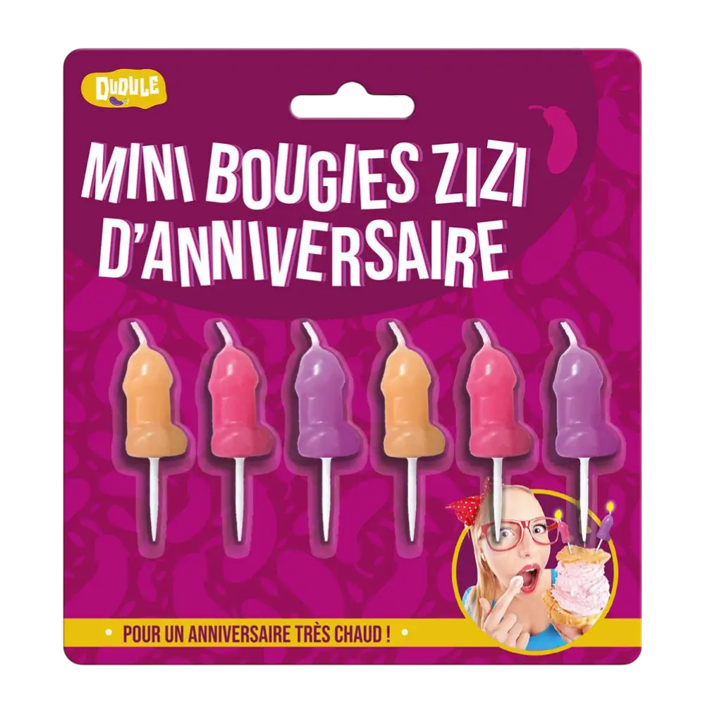 Pack of 6 birthday candles Zizi - Cake decoration EVE