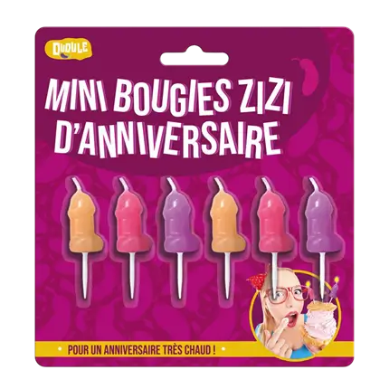 Pack of 6 birthday candles Zizi - Cake decoration EVE